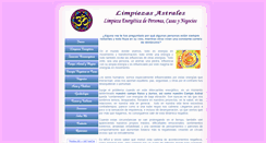 Desktop Screenshot of limpiezasastrales.com